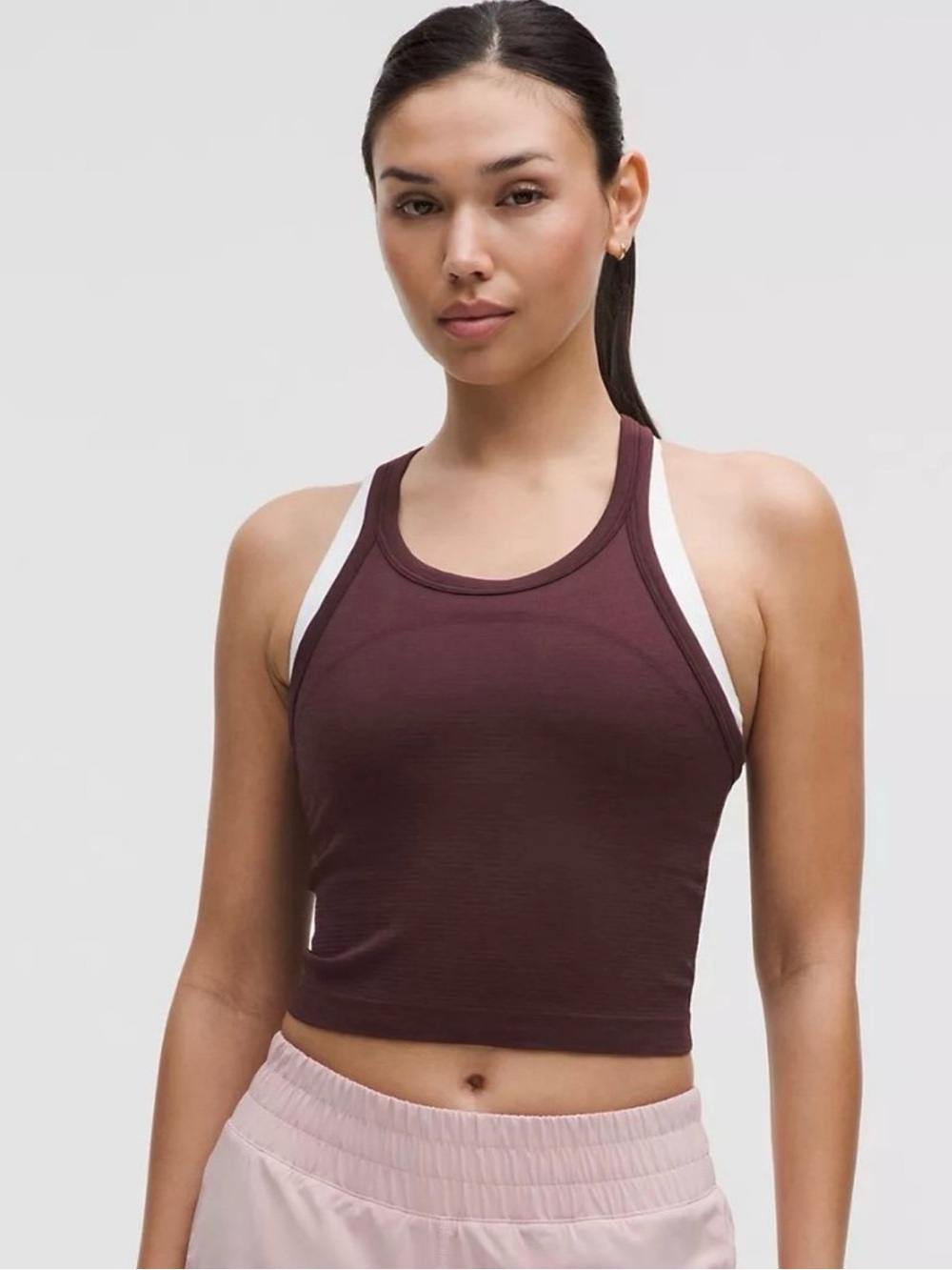 Lululemon Swiftly Tech Cropped Racerback Tank color Goodnight Plum | Size 2